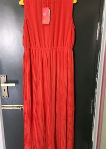 109 F maxi dress coral orange