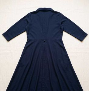 Cute Bunny Applique Navy Blue Dress