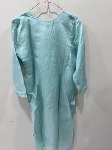 Sky Blue Embroidered Kurta with Dupatta