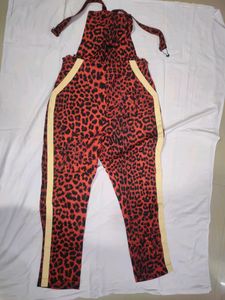 Leopard Print Dungaree
