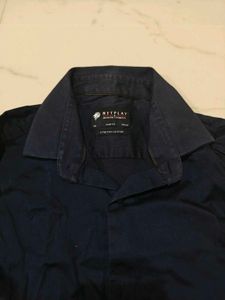 Men's Navy Blue Long Sleeve Shirt