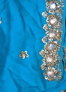 Beautiful Blue Embellished Saree with blouse