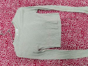 Ribbed Cropped Long Sleeve Top