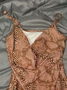Stylish Snake Print Mini Dress