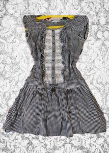 Chic Gingham Lace Dress