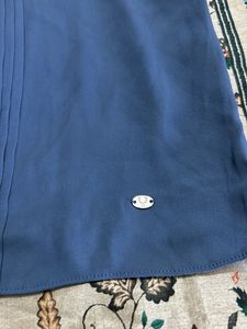 Blue Sleeveless Tie-Neck Top
