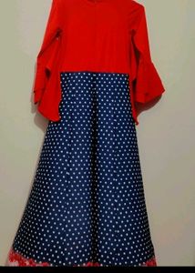 Red🔴 Blue🔵 Winter Dress For 12- 14 Year Gir