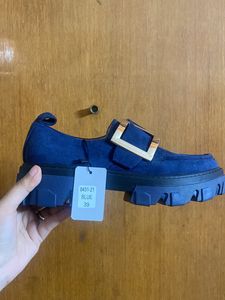 NAVY BLUE IMPORTED BUCKLE LOAFER SIZE 39