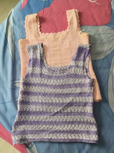 Handmade Knitted Tops (Set of 2)