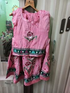 Pink Embroidered Kurta Set