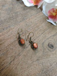 Vintage Goldstone Drop Earrings