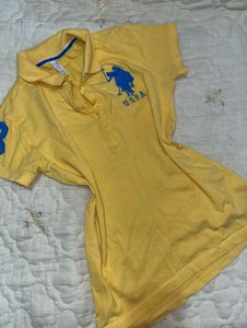 USPA Woman’s Yellow Polo Shirt