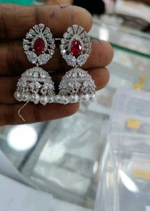 Ad Stone Bridal Jhumka
