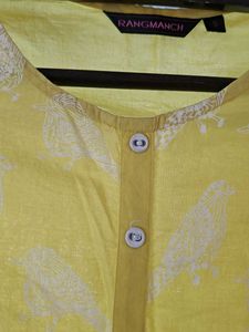 Rangmanch Yellow Printed Kurta