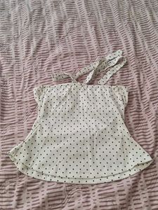 Polka Dot Bow Tube Top