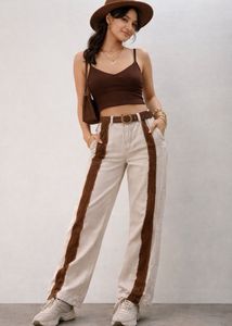 Trendy Wide-Leg Pants with Contrast Stripes