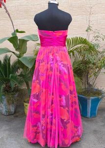 Vibrant Floral Strapless Maxi Dress 32/34