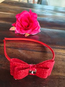 Sparkly Red Bow Headband