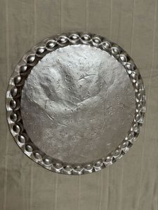 (Round)Decorative Silver Platted Finished Serving