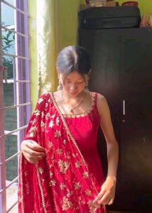 Anarkali backless suit