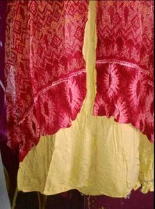 Red Embroidered Tassel Kurta
