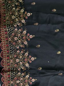 Elegant Embroidered Black Kurta