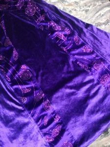 Elegant Purple Velvet Gown