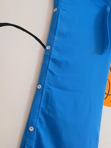 Blue Palazzo Pant With Cotton Belt