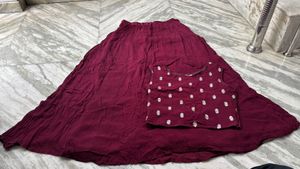 Elegant Maroon Lehenga Choli Set
