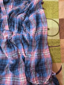 Plaid V-Neck Mini Dress from westside