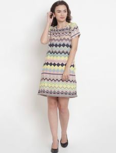Women Shift Beige Dress (Medium)