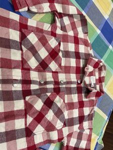 Zara Red &amp; White Plaid Flannel Shirt