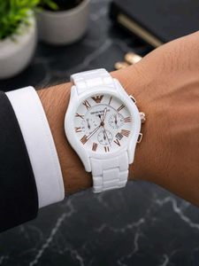 Emporio Armani White Ceramic Watch