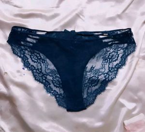 Navy Blue Lace Panties