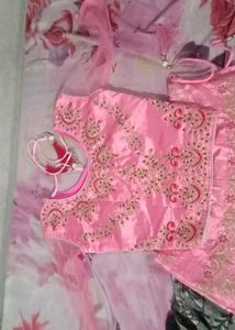 Beautiful Pink Embroidered Lehenga Choli Set
