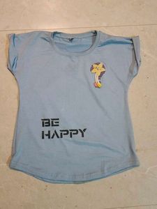 Cute 'Be Happy' Graphic Tee