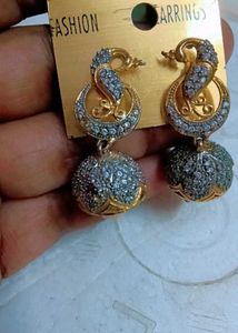Peacock Design Jhumka Earrings
