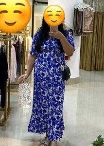 Blue Floral Maxi Dress