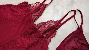 Lace Bra with Ribbon Detail
