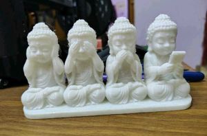Set of 4 Adorable Buddha Figurines