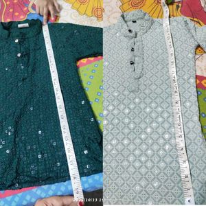 Boys Festive chikankari Kurtas combo with 1pajama