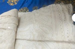 chiken work long anarkali