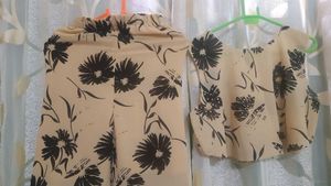FREE Baniyan With Floral Print Matching Set.