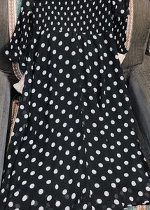Chic Polka Dot Black Dress