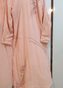 Peach Kurta Set with Dupatta
