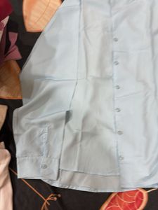 Light Blue Mandarin Collar Kurta Shirt