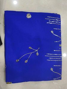 Royal Blue Sequined Saree