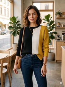Colorblock Knit Sweater