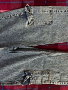 Blue Denim Cargo Pants