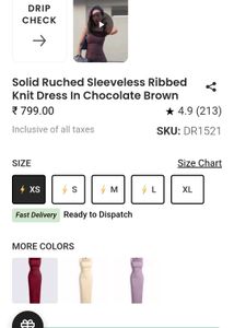 Littlebox ruched bodycon dress🤎
